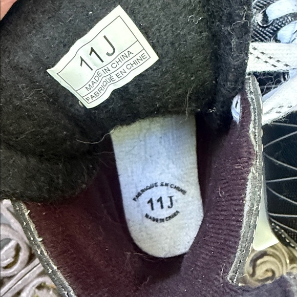 CCM Black and White Hockey Skates with Silver Accents - Picture 3 of 8